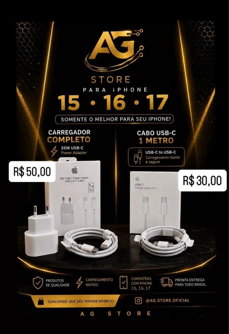 CARREGADOR IPHONE 15 