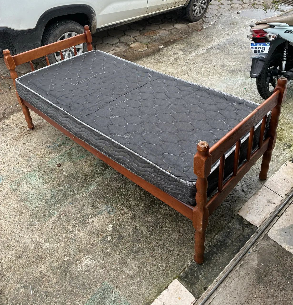 Cama de solteiro madeira - Foto 4