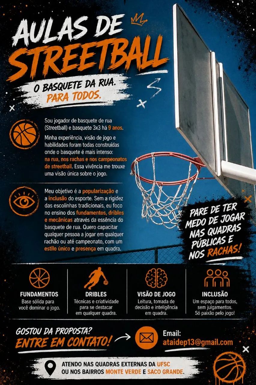 Aulas de StreetBall e Basquete 3x3 para Iniciantes