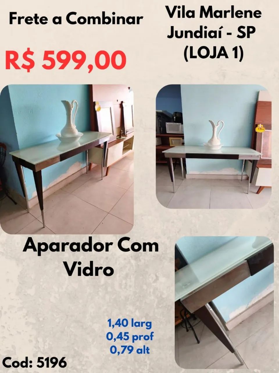 Aparador Com Vidro 