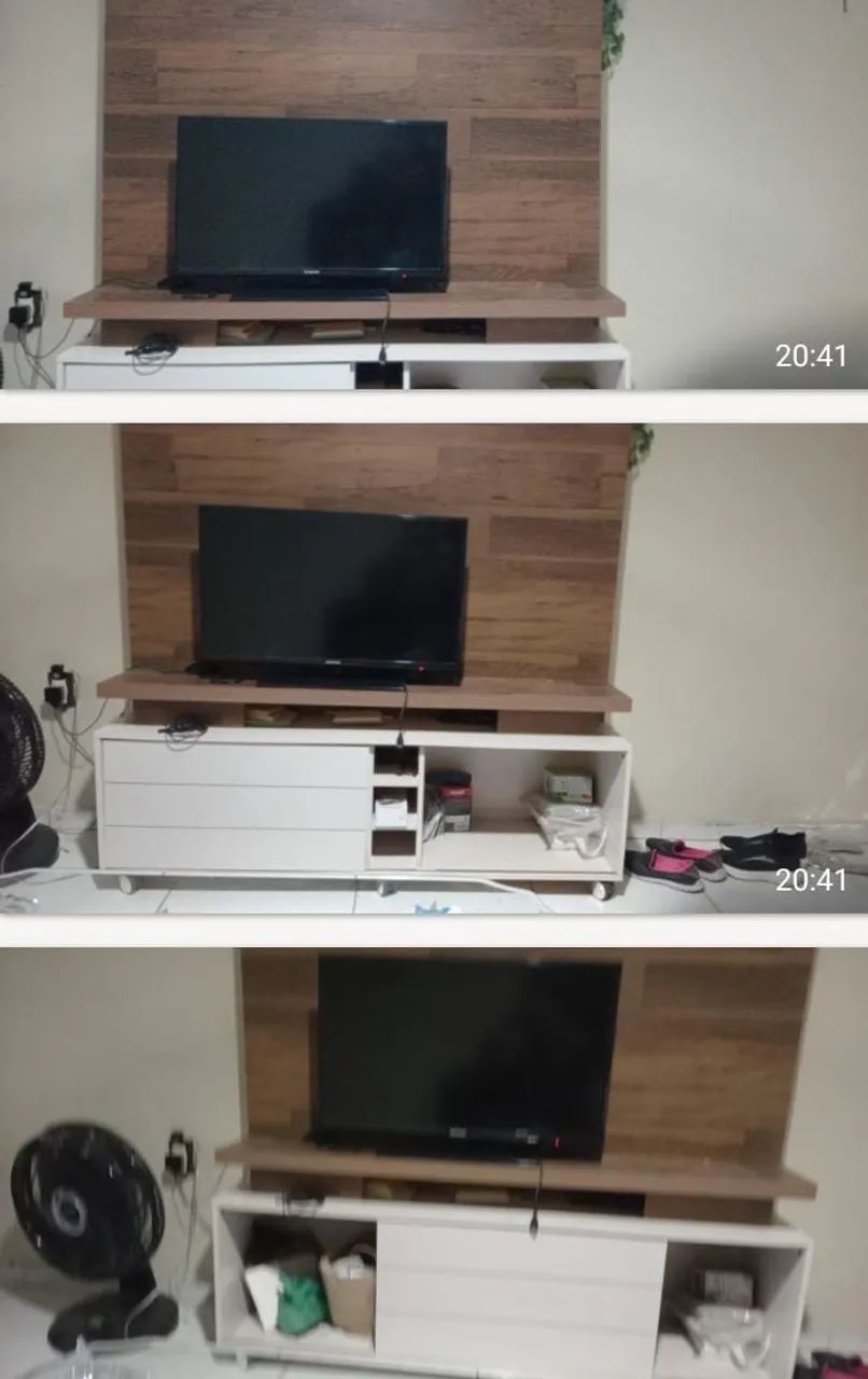 Rack com painel para TV