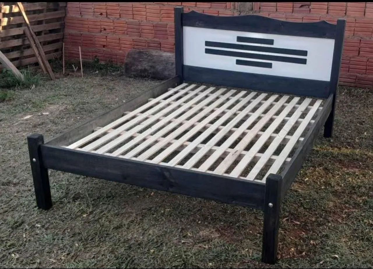 Cama de madeira casal nova.  - Foto 3