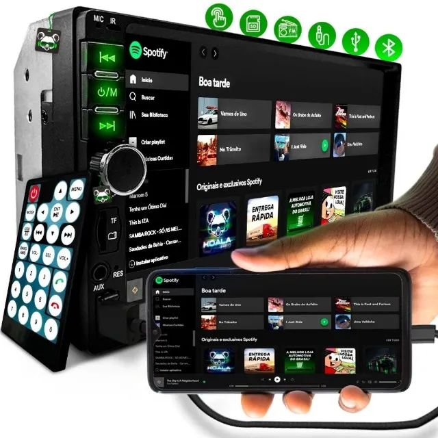 Achadinho Shopee! Aproveite! MP5 2 Din Bluetooth Espelhamento Android iOS  Link com Descon - Foto 3