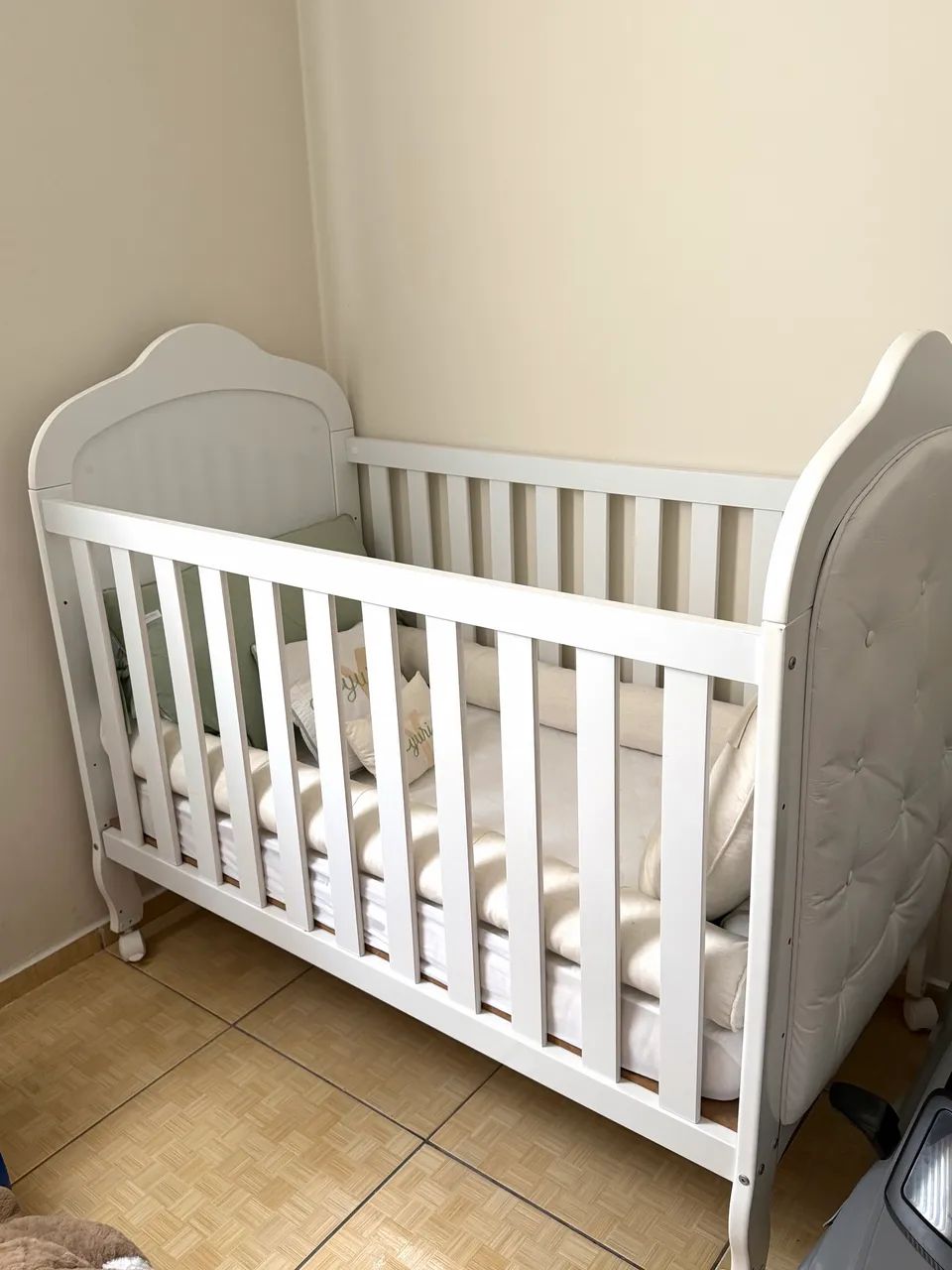 Berço Mini Cama 3 em 1 com Capitonê 100% MDF + Colchão  - Foto 3