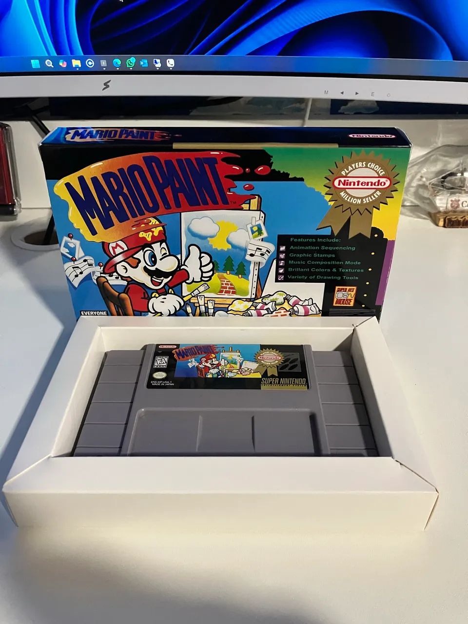 Super Mário Paint - Original Nintendo - Foto 5