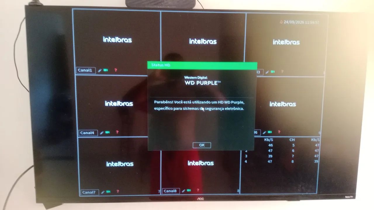 DVR 8 canais com HD de um terá  - Foto 3