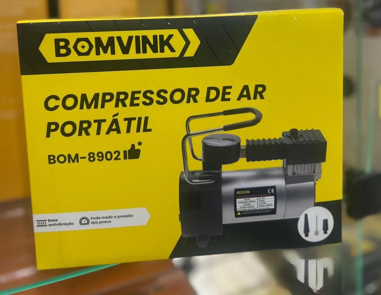 Compressor de Ar Portátil  - Entrega Grátis 
