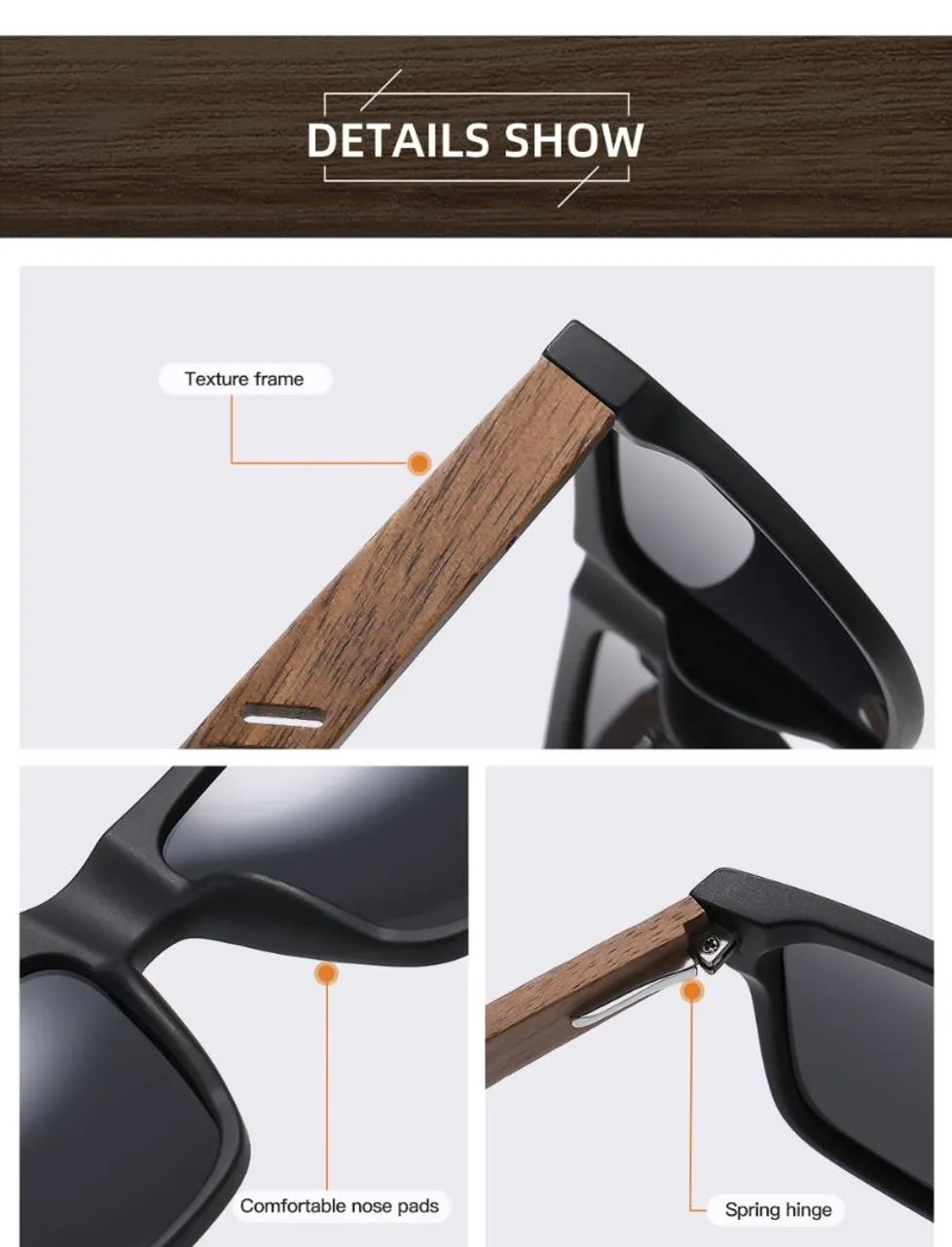 Estilo!!! Oculos polarizado com fibra de bambu.  - Foto 4