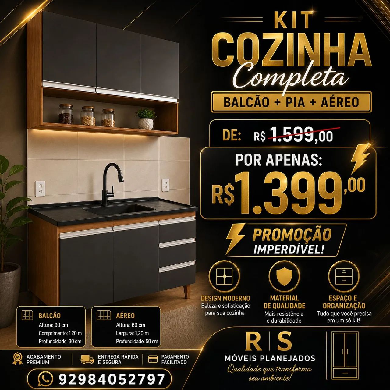 Armário de cozinha  - Foto 4