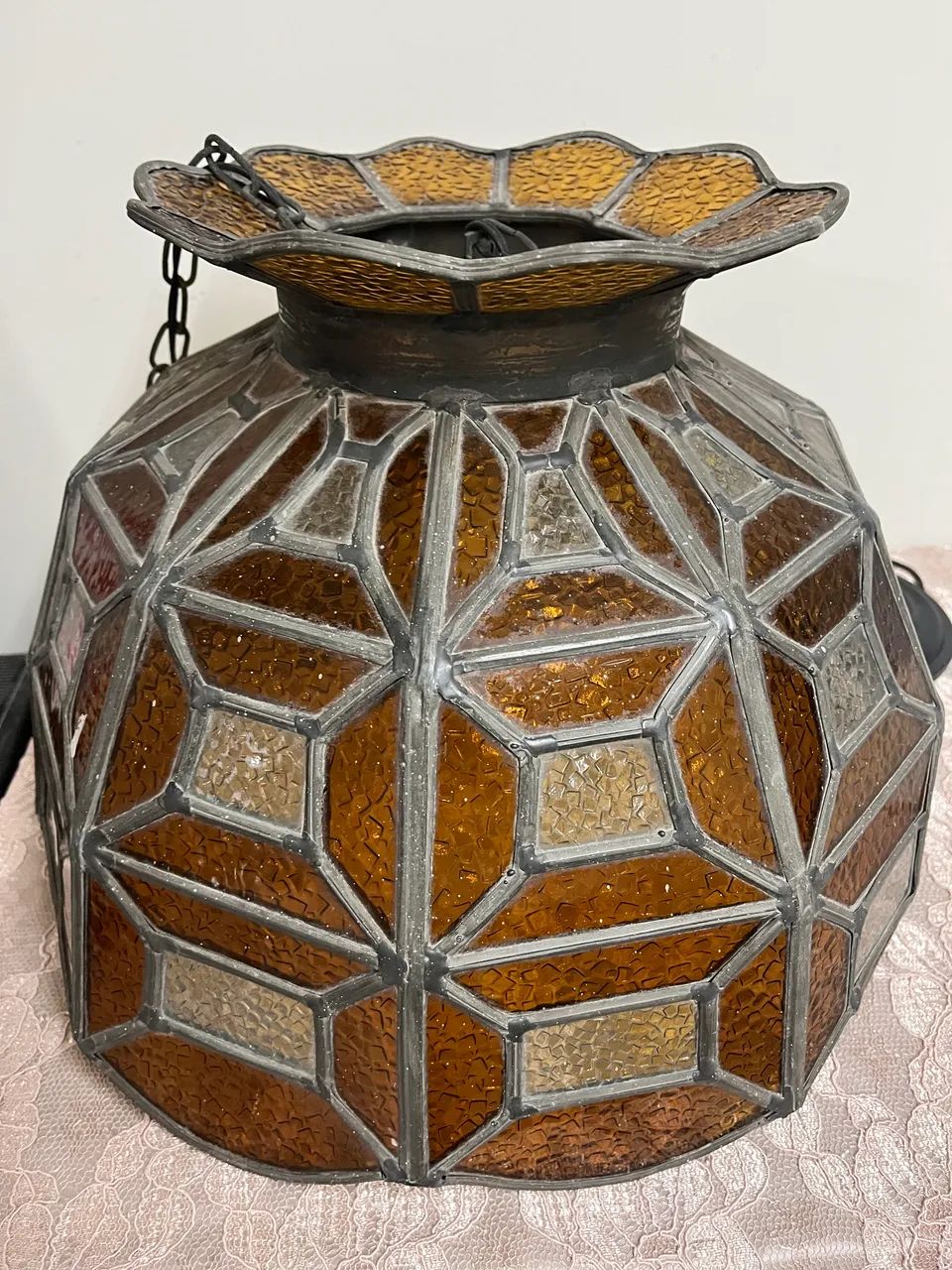 Lustre vitral antigo 30x40 - Foto 3