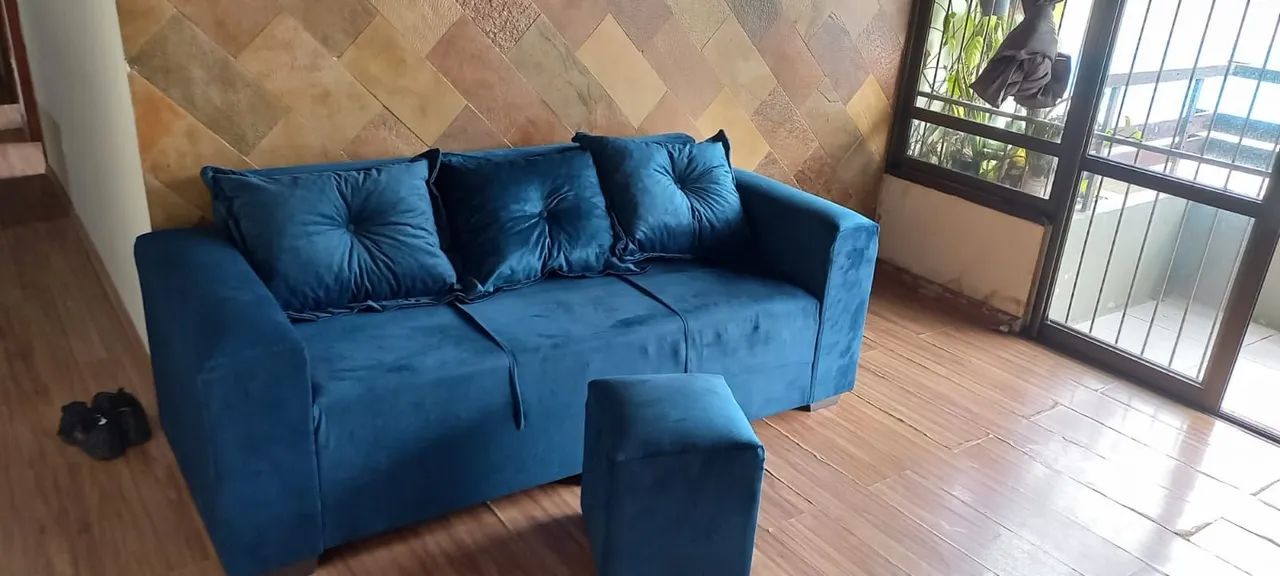 Sofá de 3 lugares em Suede Rosa - Foto 3