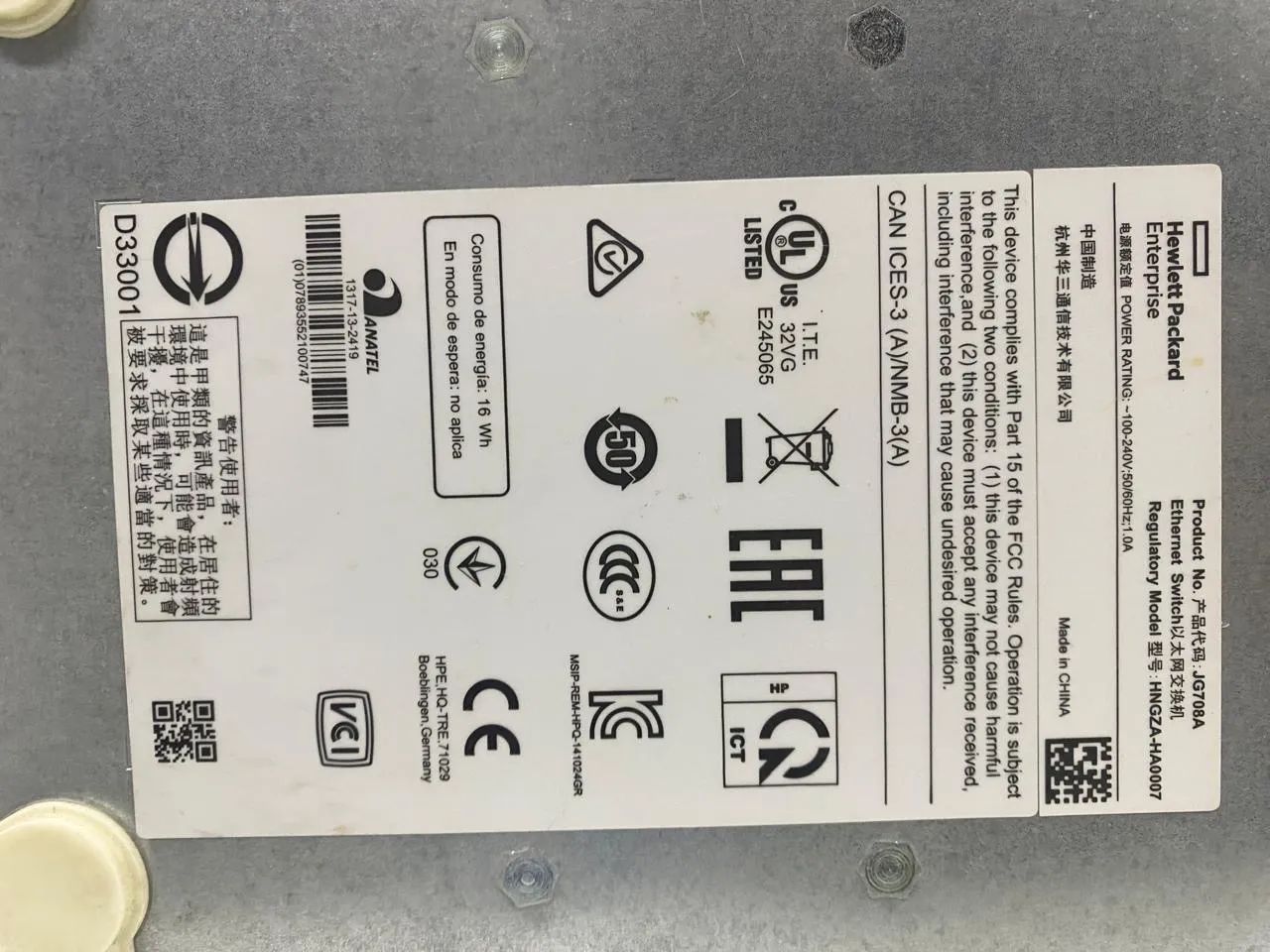 Switch de rede HP 1410-24G, modelo JG708A. - Foto 2