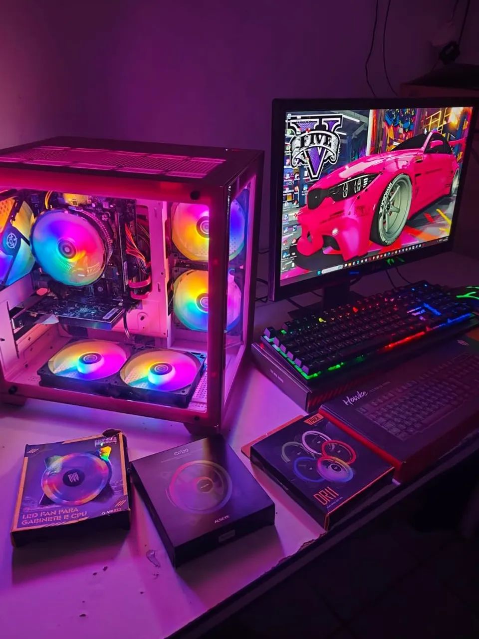 PC Gamer  Novo na Caixa,  i5 Completo com Tela 22 polegadas. - Foto 5