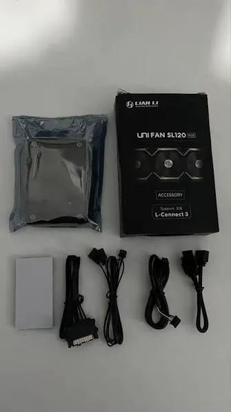fans Lian li sl120 kit com 3 ventoinhas e controladora. - Foto 3