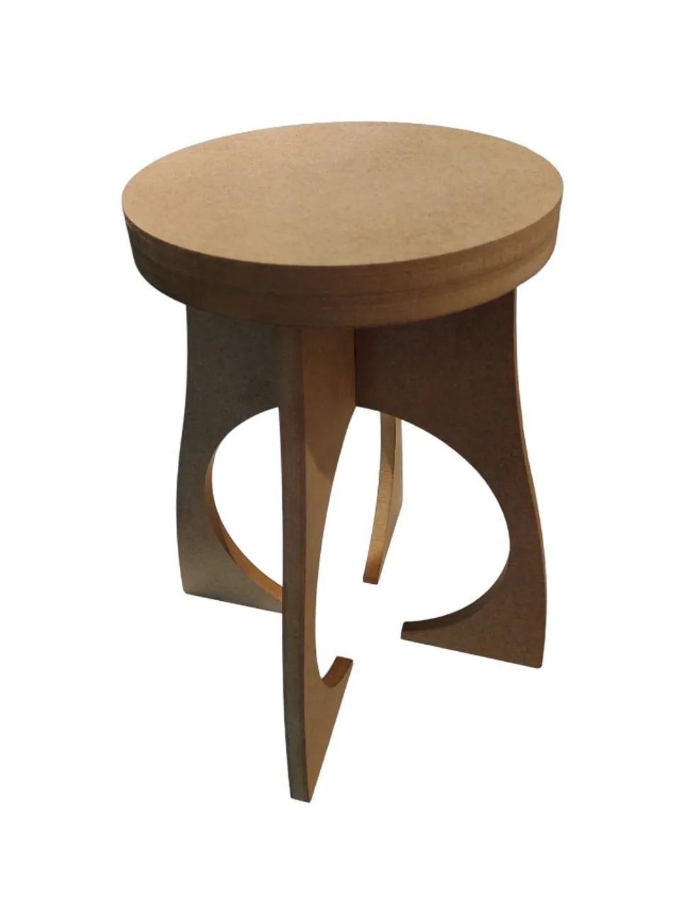 Banquinho Design MDF Cru de Encaixe | Montagem Sem Parafuso | Para Pintar e Personalizar