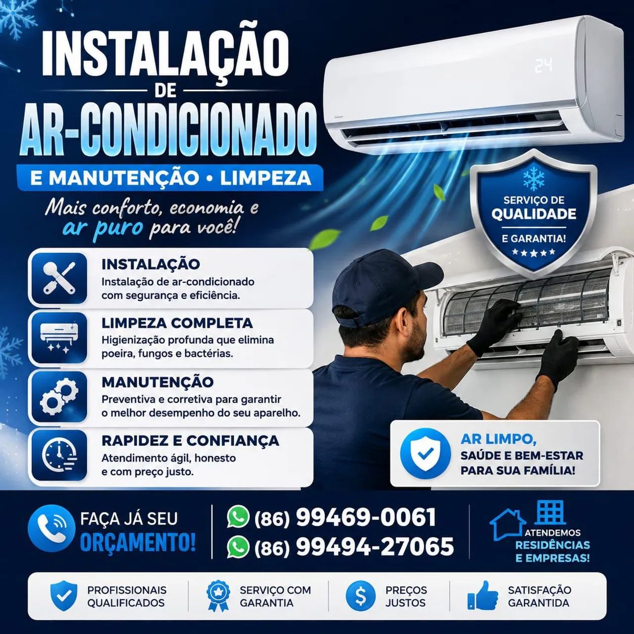 INSTALAÇÃO DE AR CONDICIONADO 