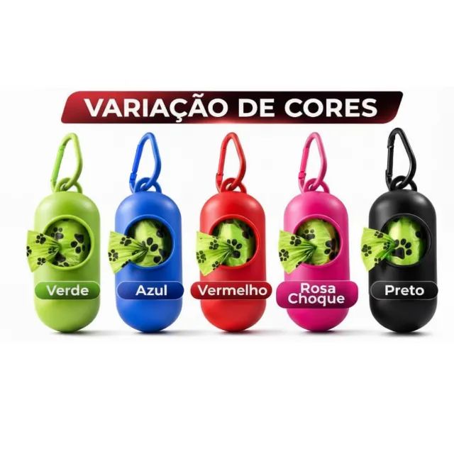 Porta Saquinho Higiênico Pet + 1 Refil - Cachorro e Gato