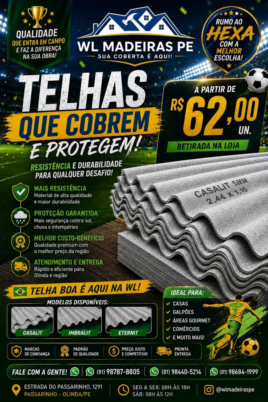 Telha de qualidade e garantia 