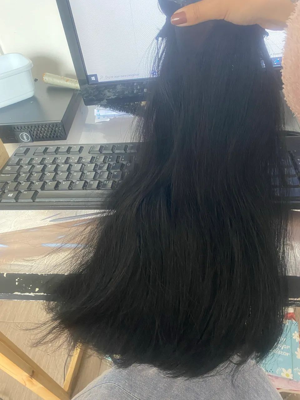 Cabelo brasileiro  205 gramas  - Foto 3