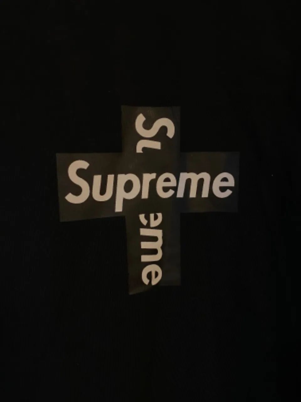 supreme cross box logo tee black - Foto 2