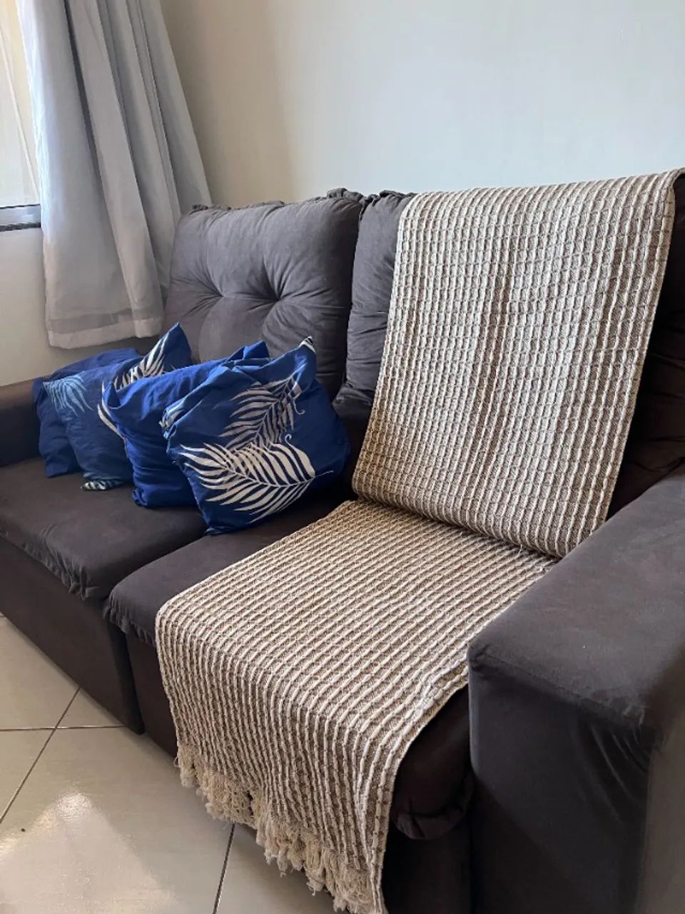 VENDO SOFA RETRÁTIL E RECLINÁVEL MARROM