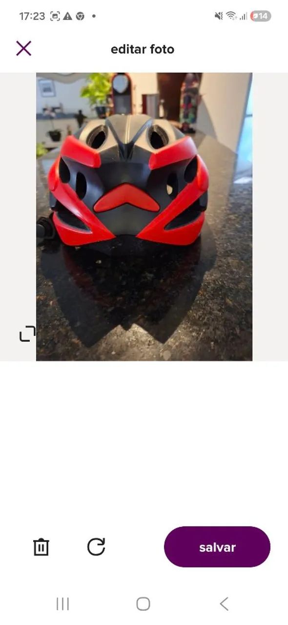 Capacete vermelho GTS, nunca usado!!! - Foto 2