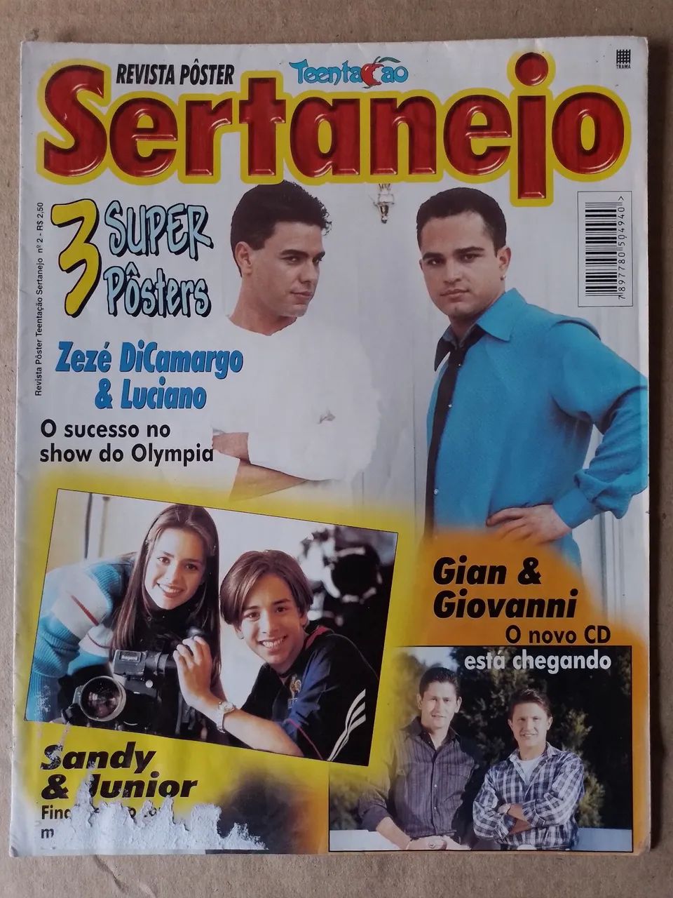 Revistas Pôster Sandy e Júnior e Brad Pitt  - Foto 3