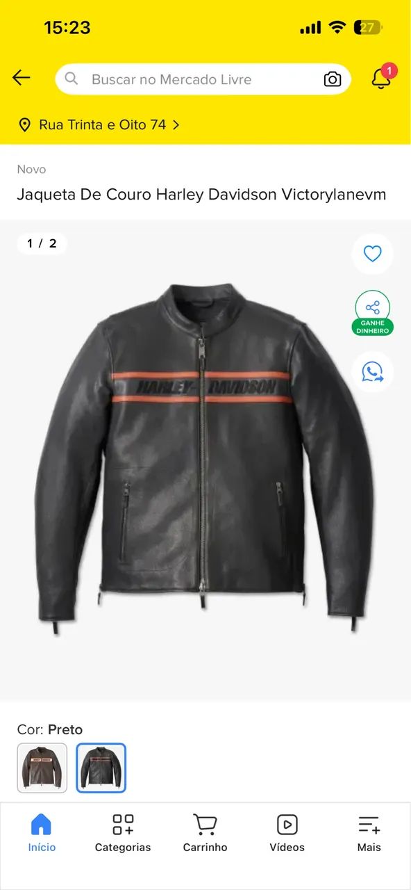 Jaqueta couro Harley Davidson 