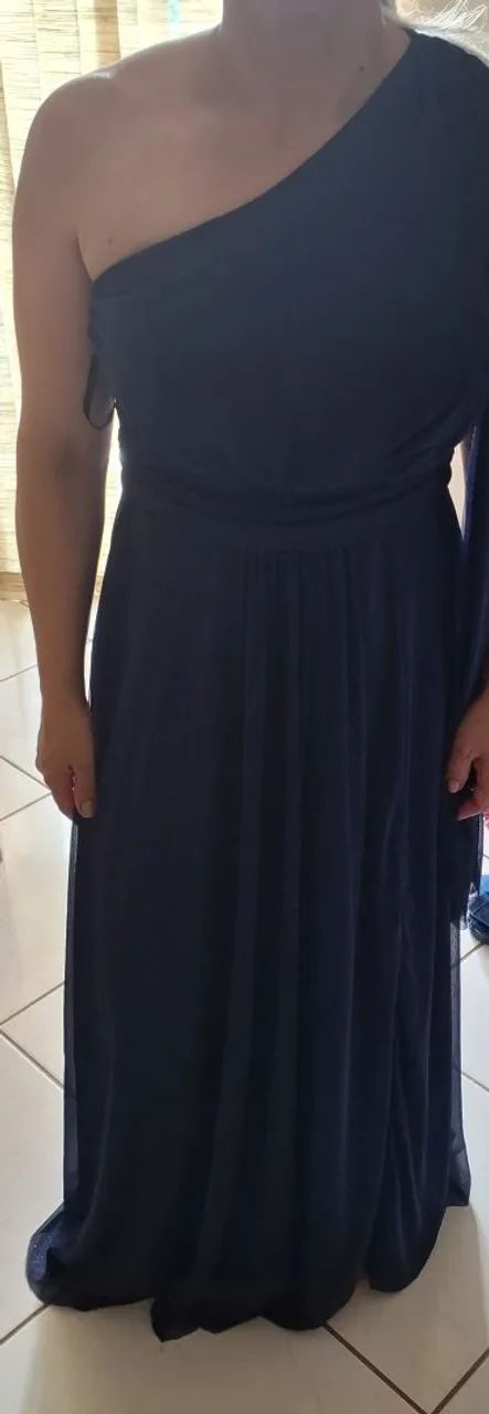 Vestido Azul com brilho - Foto 4