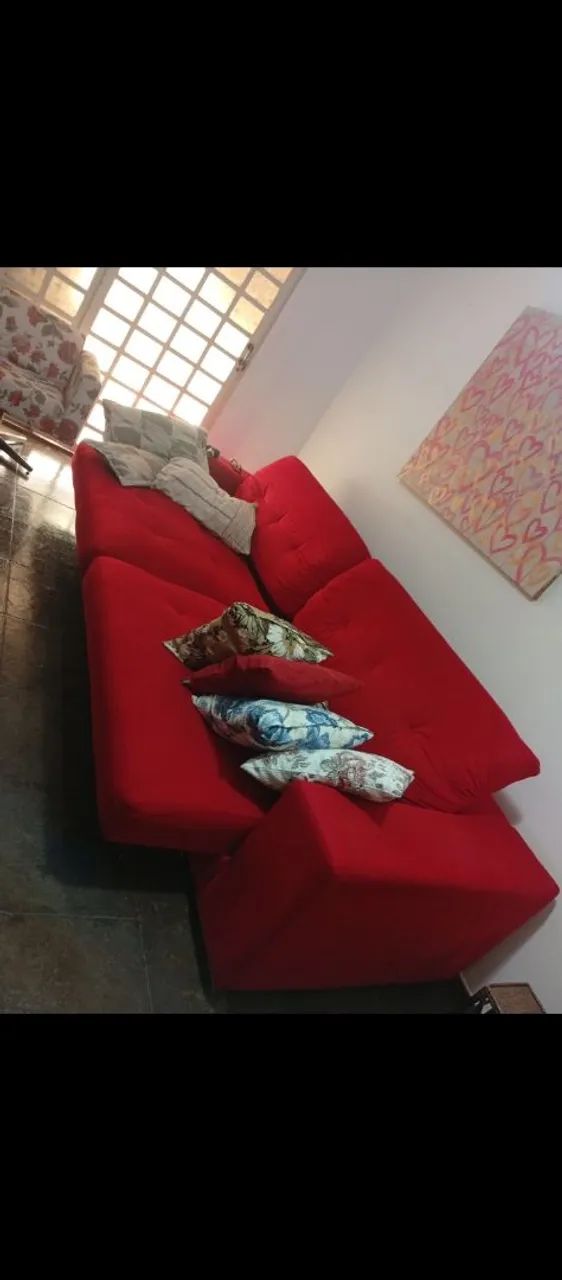 Sofá de luxo vermelho  - Foto 4