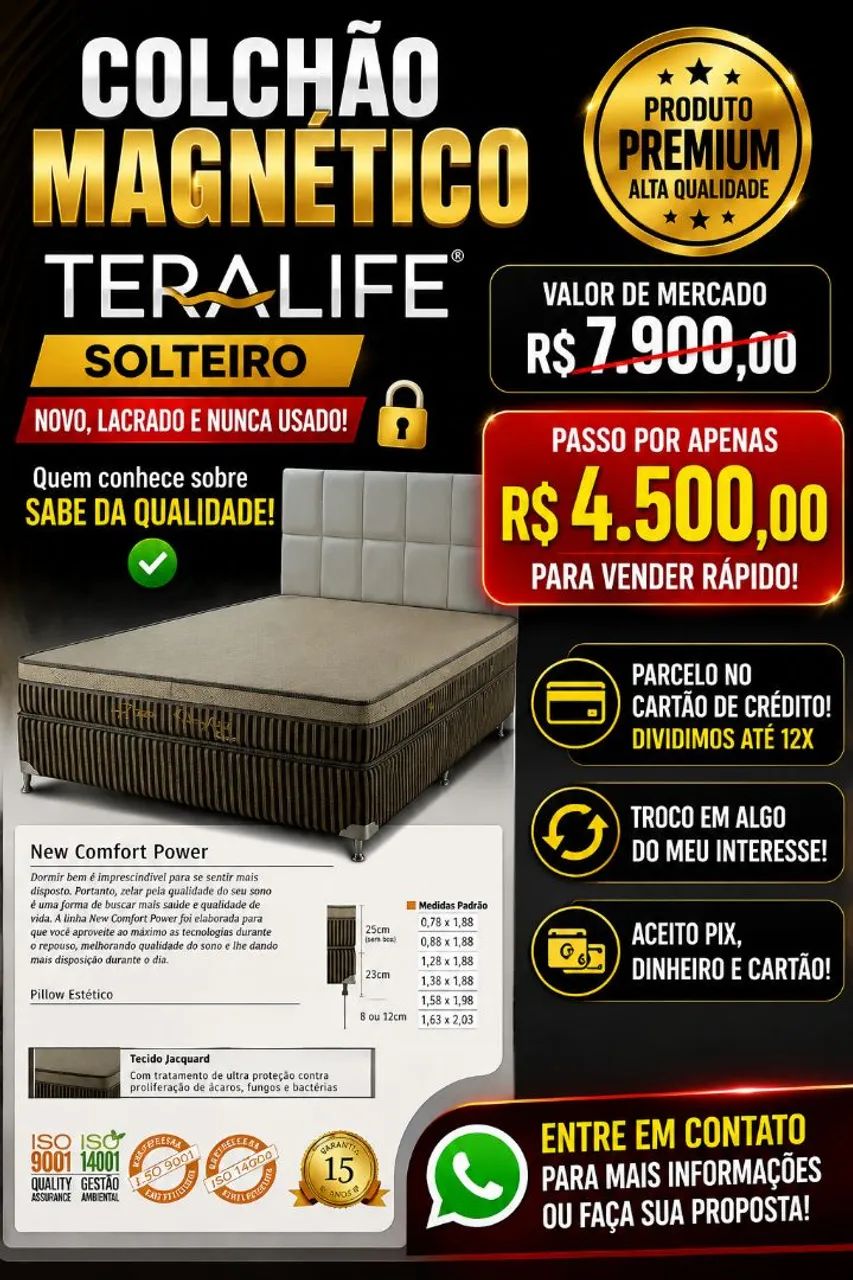 Colchão magnético teralife solteiro  - Foto 3