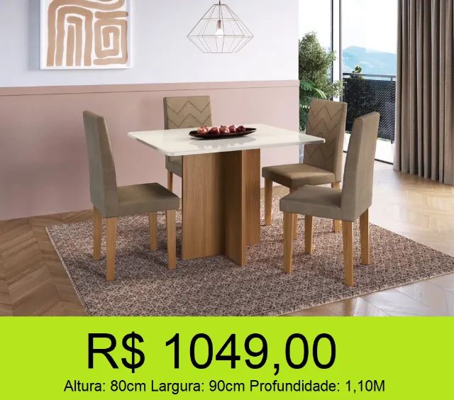 Mesa de jantar super resistente - Parcelamos sem Juros!!  - Foto 2