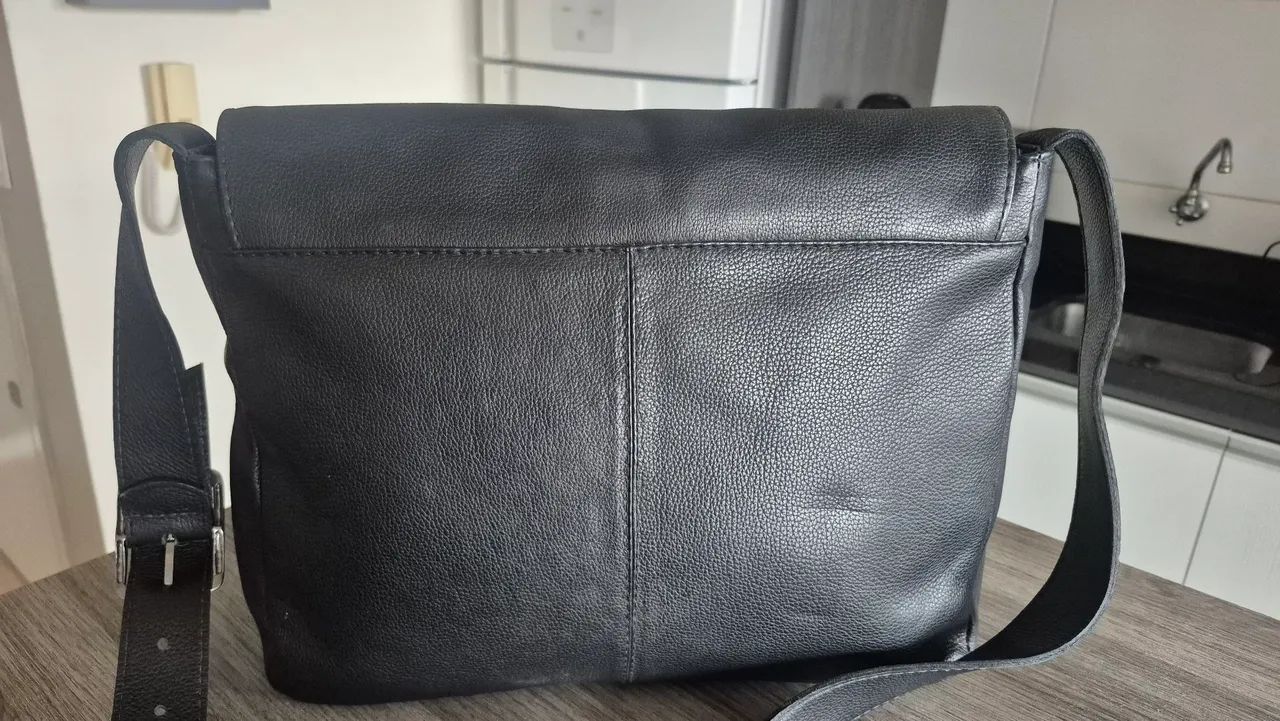 Bolsa carteiro em couro legítimo.  - Foto 2