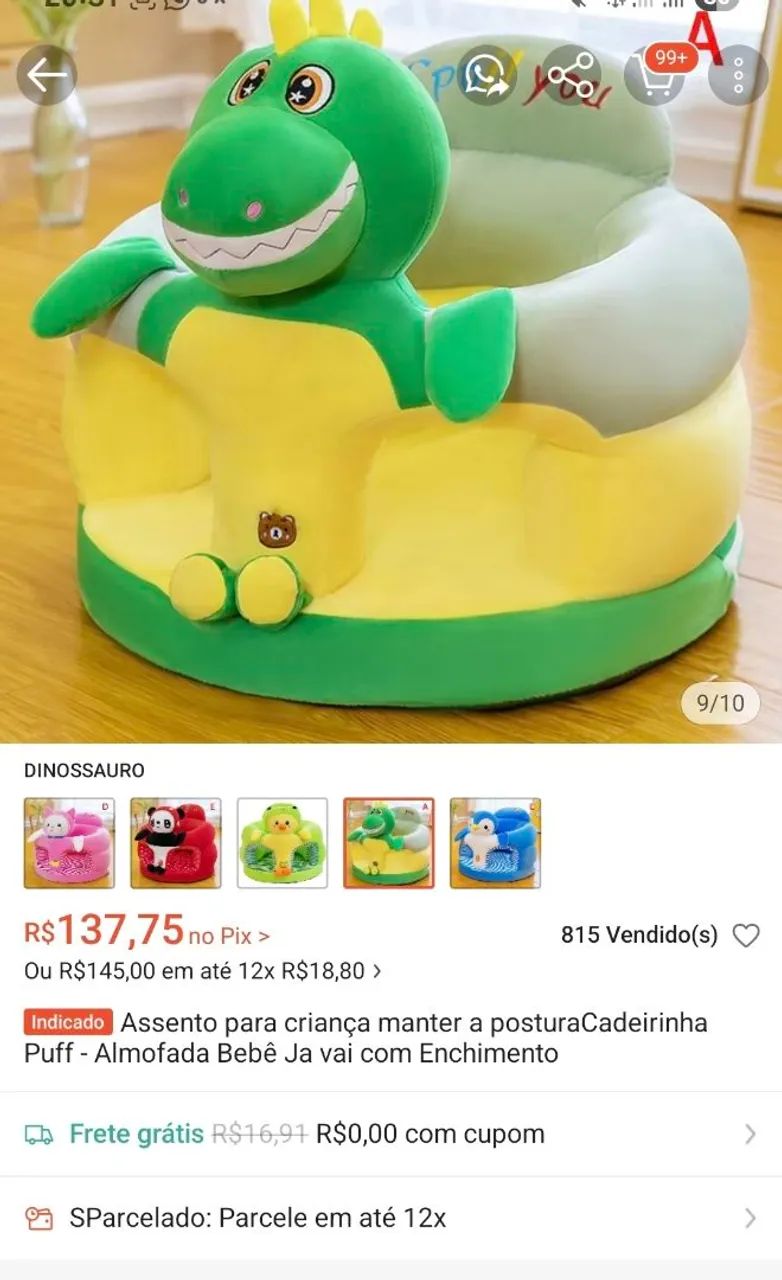 Sofazinho assento para bebê  - Foto 4