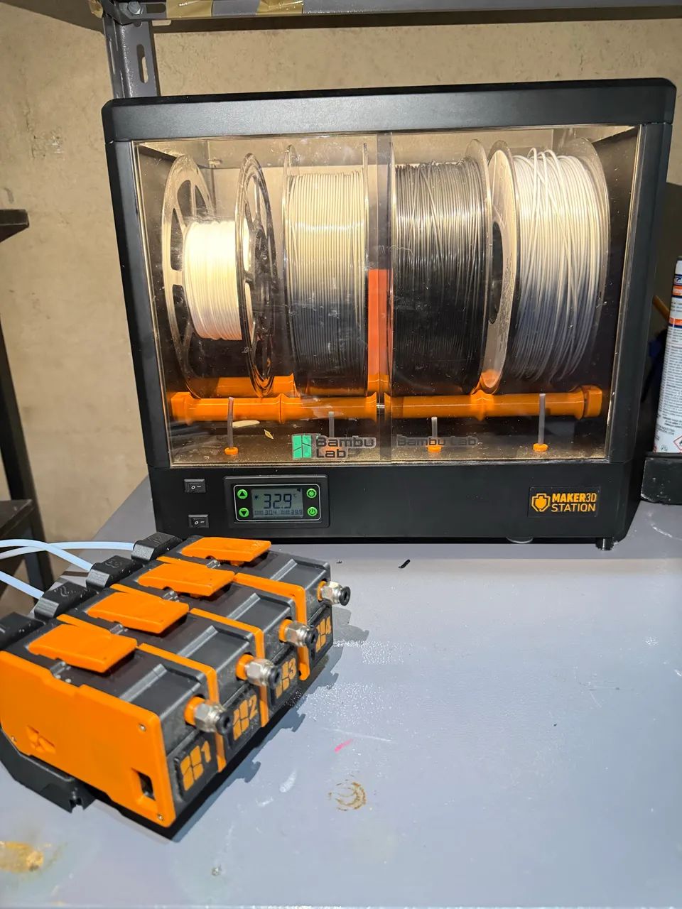 Bambu lab A1 + Secadora com BMCU + Filamento