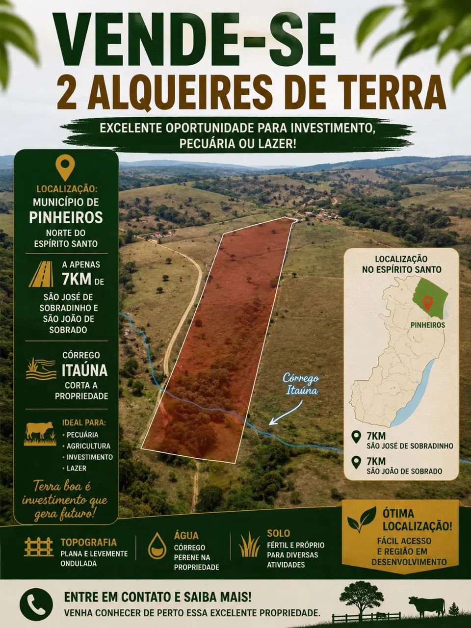 VENDE-SE PROPRIEDADE RURAL - PINHEIROS/ES