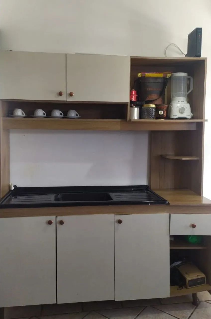 Vendo ou troco cama box casal usada e armário de cozinha com pia inclusa - Foto 3