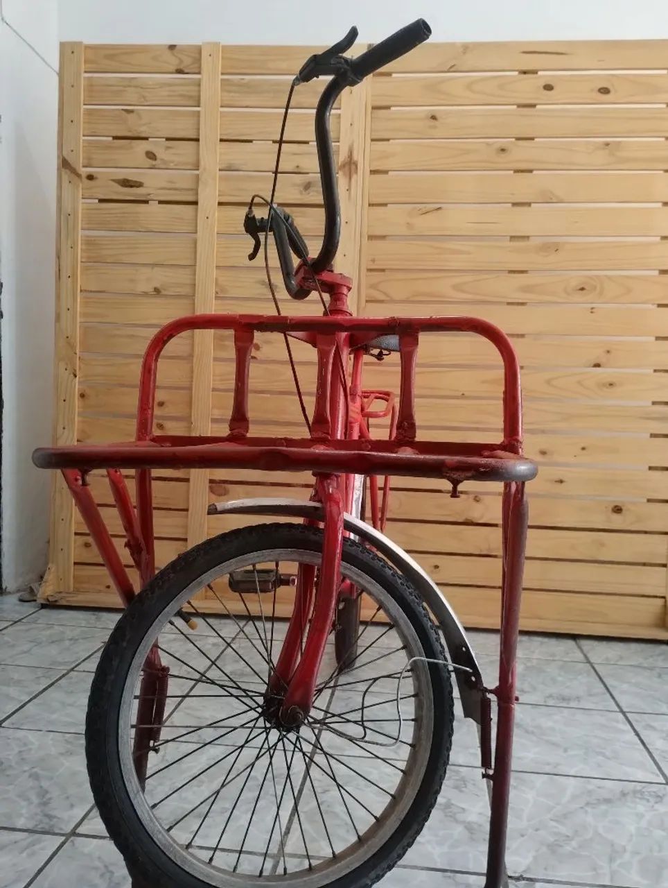 Bicicleta Cargueira Vermelha  - Foto 5
