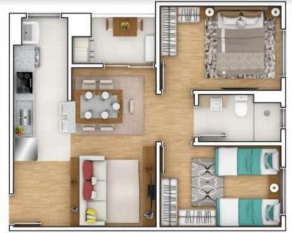 Apartamento no aventureiro 02 dormitórios sacada com churrasqueira elevador - Foto 9