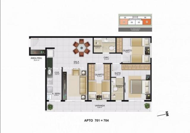 Apartamento para venda em vitória, jardim camburi, 2 dormitórios, 1 banheiro, 1 vaga - Foto 20