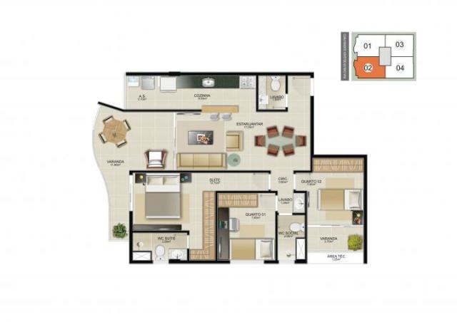 Apartamento para venda em vitória, jardim camburi, 3 dormitórios, 1 suíte, 2 banheiros, 2 - Foto 20