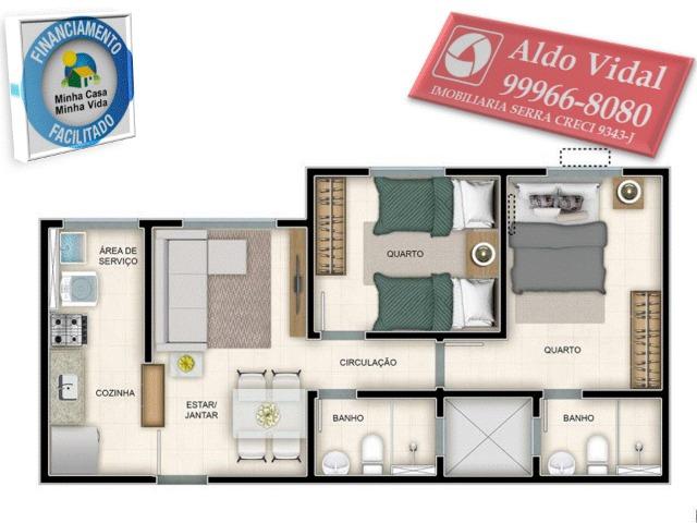 ARV130- Apartamento 2 Q Próximo a Praia Balneário de Carapebus - Foto 17