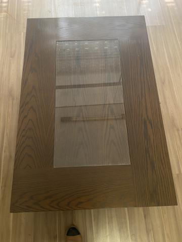 Mesa de centro cor tabaco com vidro - Foto 3