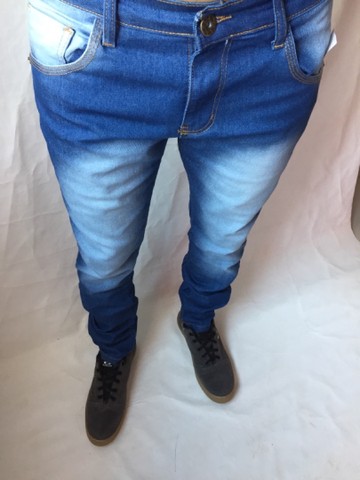 Calça masculina jeans com elastano - Foto 2