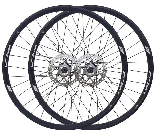 Rodas Bike MTB Absolute Wild Disc Aro 29 Alumino Eixo 9 Preta com Cubo Preto +Discos 7039