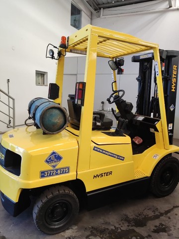 Empilhadeira Hyster H55XM, ano 2005, torre triplex com elevação de 5.5m - Foto 2