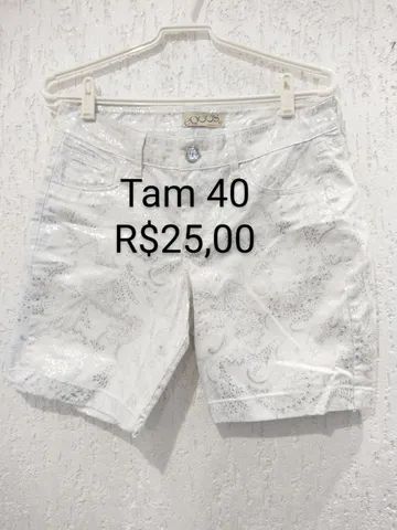Bermuda branca Tam 40