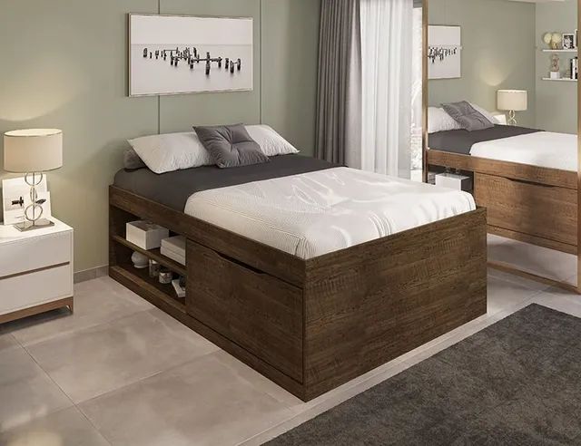 Quarto cama casal com sapateira 