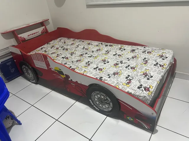 Cama Infantil Carro Vermelho Corrida - Envio Imediato