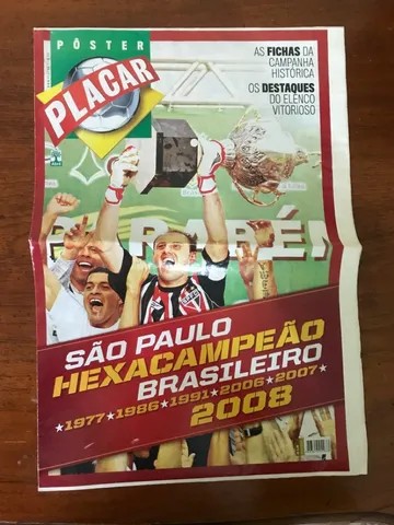 Pôster São Paulo SPFC Tricampeão Brasileiro